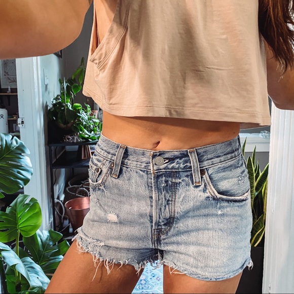 Levi’s 501 premium cut off high rise shorts sz25 - Picture 5 of 15